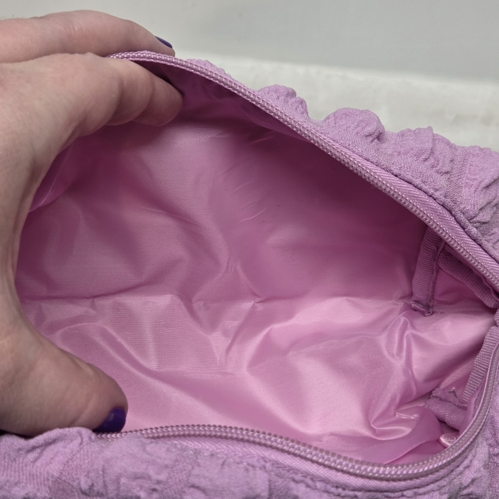 NWT Ulta Purple Textured Puffer Makeup Bag Cosmetic Pouch Lavender - Picture 7 of 7